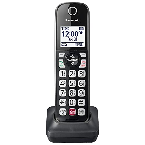 Panasonic Additional Cordless Phone Handset for use with KX-TGD81x and KX-TGD83x Series Cordless Phone Systems - KX-TGDA83M (Metallic Black)