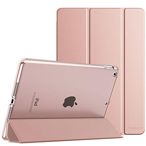 Moko Case for iPad 10.2 iPad 9th Generation 2021/ iPad 8th Generation 2020/ iPad 7th Generation 2019, Slim Stand Hard Back Shell Smart Cover Case for iPad 10.2 inch, Auto Wake/Sleep, Rose Gold