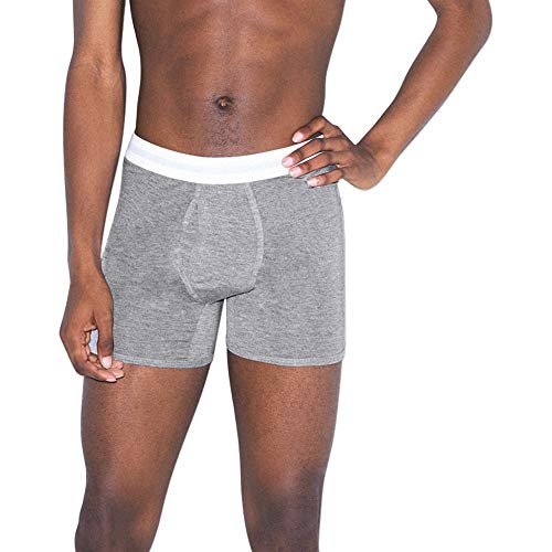 American Apparel Men's Mix Modal Boxer Brief, Heather Charcoal, X-Large