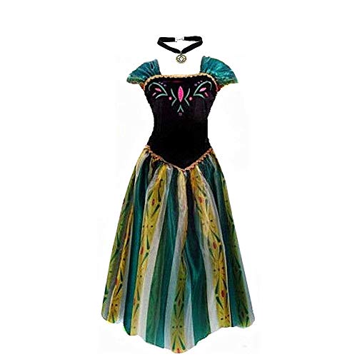 Big-On-Sale Princess Adult Women Anna Coronation Dress Costume Cosplay (M size for US 6-8)