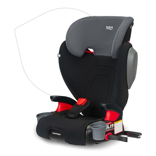 Britax Highpoint Backless Belt-Positioning Booster Seat, SafeWash Black Ombre
