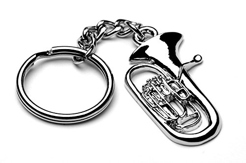 Euphonium/Tuba polished silver-plated keyring