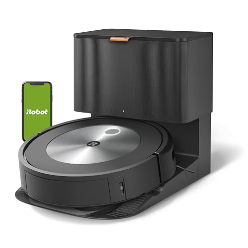 iRobot Roomba j7+ (7550) Self-Emptying Robot Vacuum – Uses PrecisionVision Navigation to Identify & Avoid Objects Like Socks, Shoes, & Pet Waste, Smart Mapping, Self-Empty for Up to 60 Days