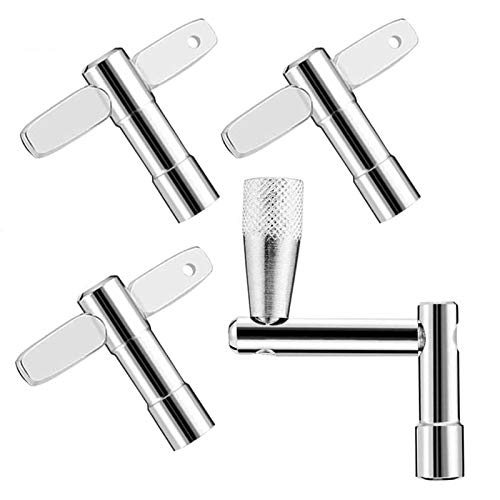 EastRock Drum Keys 3-Pack Drum Tuning Key with Continuous Standard Motion Speed key,Universal Drum Key Tuner (Chrome-Plated Steel)