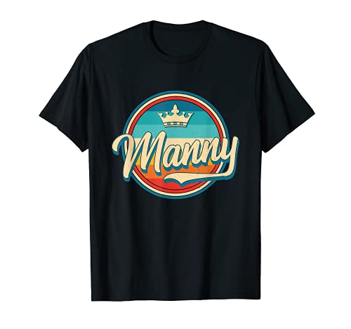 Manny retro personal name funny vintage first name Manny T-Shirt