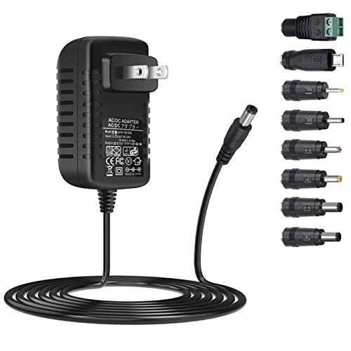 Universal AC Adapter 15V 1A Power Supply 15W AC110V to DC15V Power Driver 15V 100mA~1000mA All Compatible with 8 DC Plug Tips adapters Charger Transformer AC-DC Adapter (DC15V~1A)
