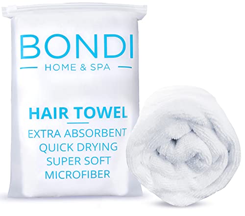 Bondi SPA Microfiber Hair Towel – Dries Hair 50% Faster – Anti-Frizz Hair Drying Towel - Perfect for Long or Curly Hair - XL (42 x 22) - Super Soft