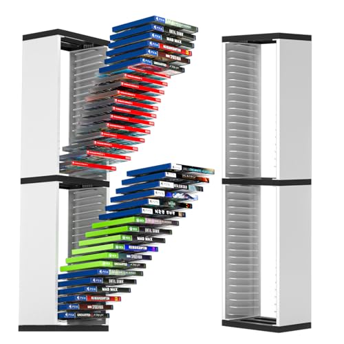 HEATFUN Storage Tower for PS5 Games, Storage Stand for PS5 PS4 Xbox One Games (for 36 Game Boxes)