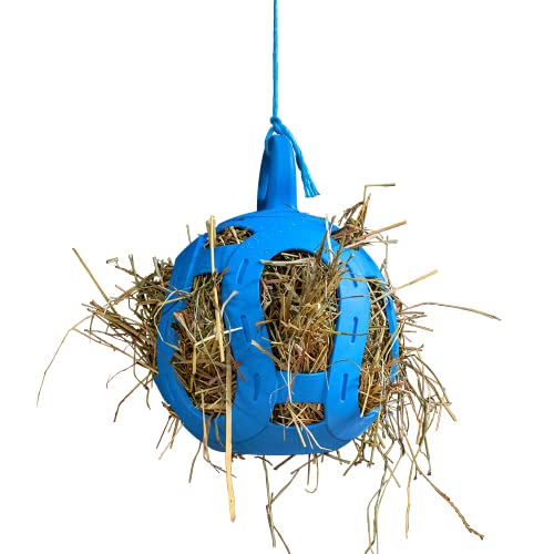 Horsemen's Pride Jolly Hay Ball Stall Toy for Horses, Blue, 8'