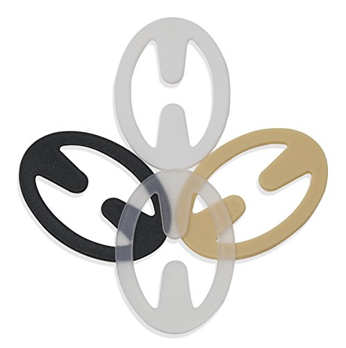 Bra Strap Clips - Racer Back - Conceal Straps - Cleavage Control (Black, Beige, White, Clear)