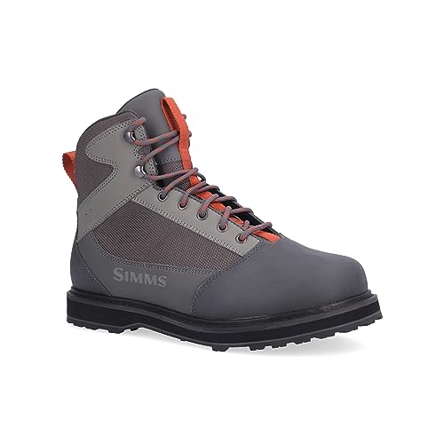 Simms Tributary Rubber Sole Wading Boots for Men and Women - Rugged Fishing Shoes with Ankle Support and Traction Control - Basalt - 11