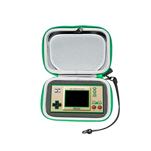 RLSOCO Carrying Case for Nintendo Game & Watch:The Legend of Zelda/Super Mario (Green)