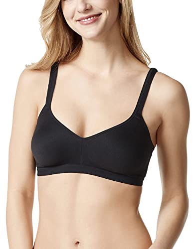 Warner's womens Easy Does It Underarm Smoothing With Seamless Stretch Wireless Lightly Lined Comfort Rm3911a Bra, Rich Black, Large US