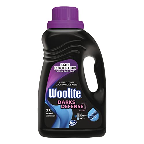 Woolite Darks Defense Liquid Laundry Detergent, 33 Loads, 50 Fl Oz, Regular & HE Washers, Packaging May Vary