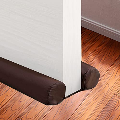 Door Draft Stopper, Under Door Draft Blocker Adjustable Door Sweeps Size 32' to 36', Reduce Noise Breeze Cold Air Draft Guard, Cover Door Gap UP to 2', Machine-Washable & Energy Saving