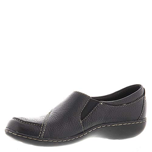 Clarks Women's Ashland Lane Q Slip-On Loafer, Black, 8 M US