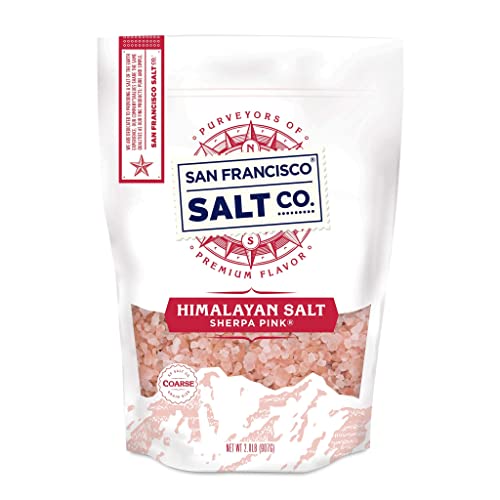 Sherpa Pink Himalayan Salt - 2 lb. Bag Coarse Grain - for Grinders and Salt Mills