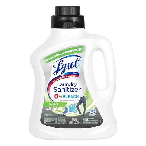 Lysol Sport Laundry Sanitizer Additive, Sanitizing Liquid for Gym Clothes and Activewear, Eliminates Odor Causing Bacteria, 90oz