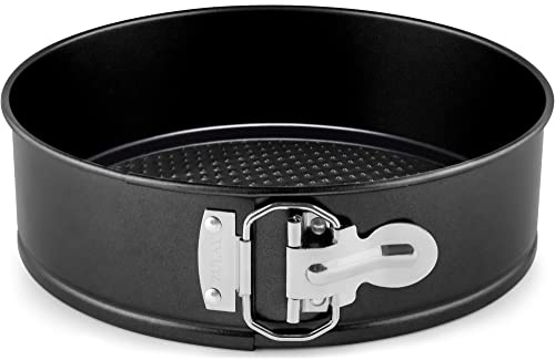 Zulay Premium Springform Pan 9 Inch Nonstick - Cheesecake Pan With Removable Bottom - No Need For Parchment Paper - Spring Form For Baking - Leak-Proof Cake Pan (Black)