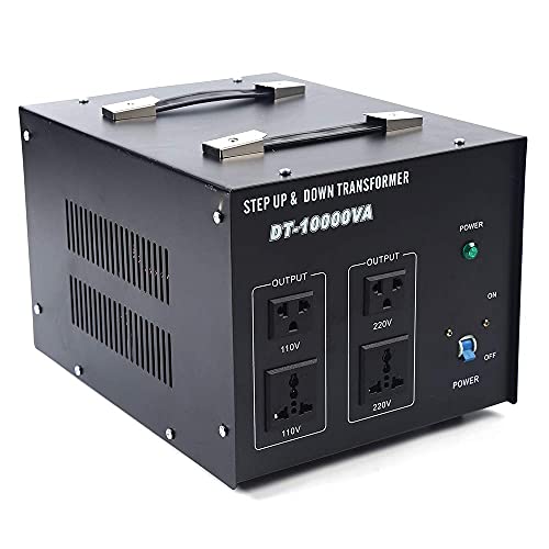 10KW Voltage Converter Transformer Step Up/Down 110V/220V Heavy Duty Voltage Converter 10000W USB Transformers Power Converter Circuit Breaker