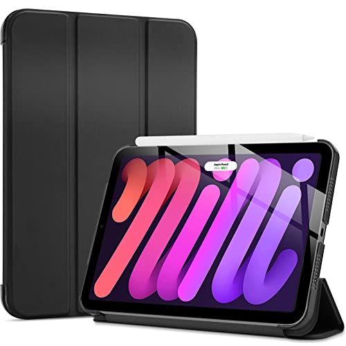 ProCase Smart Case for iPad Mini 6 8.3 Inch 2021 iPad Mini 6th Generation Case, Hard Back Cover Cases for 2021 iPad Mini 8.3' 6th Gen A2567 A2568 A2569 -Black