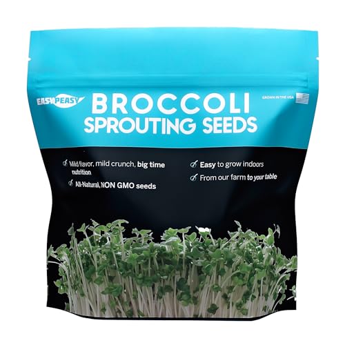 Broccoli Sprouting Seeds | Grown in USA | Non GMO | from Our Farm to Your Table (1 Pound)