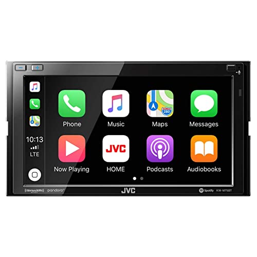 JVC KW-M750BT Bluetooth Car Stereo Receiver with USB Port – 6.8' Touchscreen Display - AM/FM Radio - MP3 Player - 2 DIN – 13-Band EQ – SiriusXM - with Apple CarPlay and Android Auto (Black)