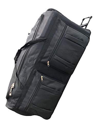 Gothamite 42-inch Rolling Duffle Bag with Wheels, Luggage Bag, Hockey Bag, XL Duffle Bag With Rollers, Heavy Duty Oversized Storage Bag