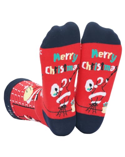 IRISGOD Funny Christmas Socks for Men & Women - Crazy Novelty Xmas Gifts for Family