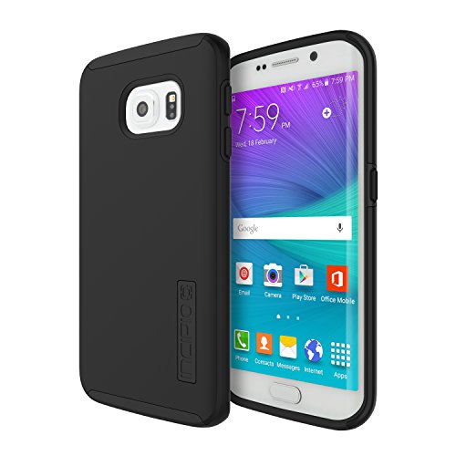 Incipio Dualpro Hard Shell Case with Silicone Core for Samsung Galaxy S6 Edge - Retail Packaging - Black