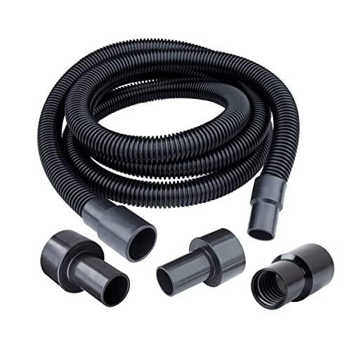POWERTEC 70347 10 Ft. Dust Collection Hose Kit with 5 Fittings for Woodworking Power Tools Home and Wet/Dry Shop Vacuums