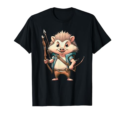 Archer Hedgehog Archery Hunting Hunter Gift Men Women Kids T-Shirt