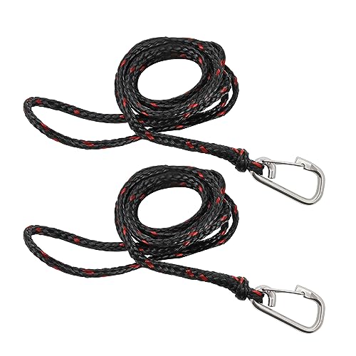 Extreme Max 3006.6779 PWC 7' Dock Line with Stainless Steel Snap Hook - Value 2-Pack