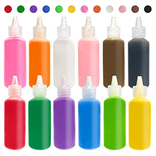 12 PCS Art Sand,1.25oz Bottles DIY Arts and Crafts Kit,Scenic Sand for Kids' Arts & Crafts,Terrarium Sand Play DIY Drawing Sandbox Wedding Sand for Decorations and Crafty Collection Sand Bottles