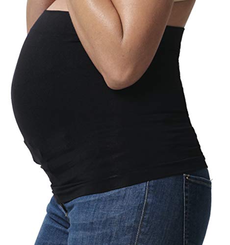The Peanutshell Bando Belly Band for Pregnancy, Maternity Pants and Jeans Extender for all Trimesters and including Post Pregnancy (Medium/Large, Black)