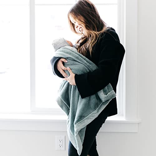 SARANONI Receiving Blankets for Babies Super Soft Boutique Quality Lush Luxury Baby Blanket (Eucalyptus, Receiving Blanket 40' x 30')