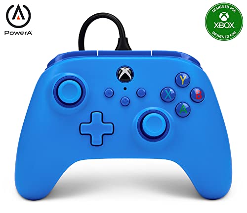 PowerA Wired Controller for Xbox Series X|S - Blue, Officially Licensed for Xbox