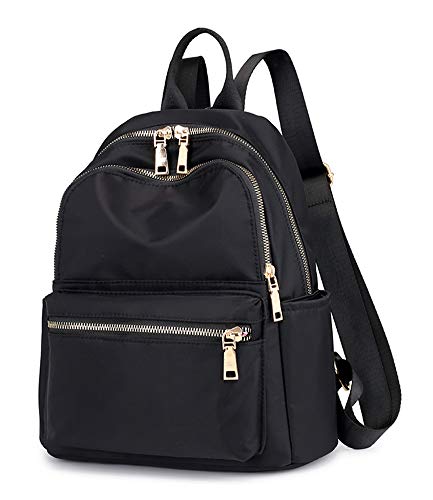 Collsants Small Backpack for Women Mini Backpack Small Backpack Purse Nylon Day Packs Fashion Backpacks(black)