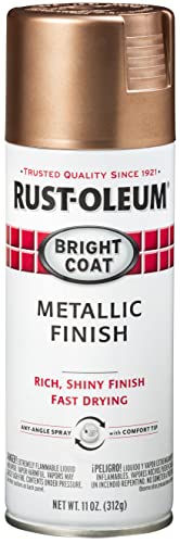 Rust-Oleum 344733 Stops Rust Bright Coat Metallic Spray Paint, 11 Oz, Rose Gold, (Pack of 1)