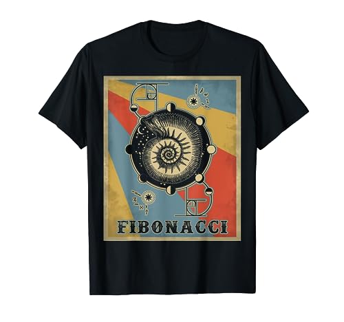 Vintage Fibonacci T-shirt Golden Ratio Tee Shirt