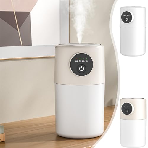 Generic 300ML Essential Oil Diffuser, Quiet 2-in-1 Small Humidifier with Night Atmosphere lamp, Home Cool Mist Diffuser for Office, Home Nursery& Plants Lightning Deals of The Day, Beige