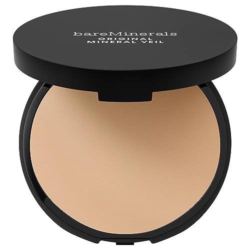 bareMinerals Original Pressed Mineral Veil Setting Powder with Puff Applicator, 0.35 Ounce (Pack of 1) ,Sheer Tan