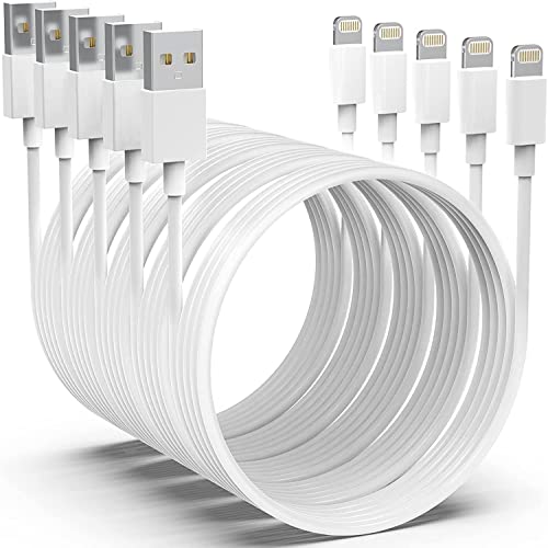 AZMOGDT ( Apple MFi Certified iPhone Charger 5pack[6/6/6/10/10FT] Long Lightning Cable Fast Charging Cord iPhone Charging Cable Compatible iPhone 14/14 Pro/Max/13/12/11 Pro Max/XS MAX/XR/XS/X/8/Plus