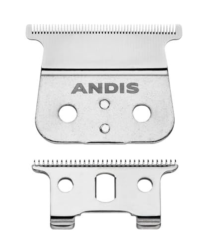 Andis 04850 GTX T-Outliner Stainless Steel Deep Tooth Replacement Blade for Trimmer, Carbon Steel Comfort Edge Blade - Zero Gapped - Polished (Pack of 1)