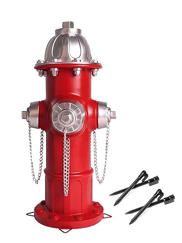 XINDMAO Fake Fire Hydrant for Dogs to Peed on,Dog Fire Hydrant Statue Puppy Pee Post Training Status,14.5' Fire Hydrant Outdoor Decoration Garden Ornament Decor,Firefighter Gifts for Men