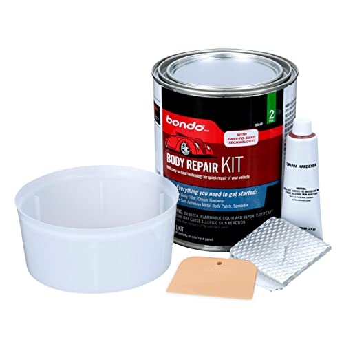 Bondo Body Repair Starter Kit, 00312, Filler 1.57 Pounds and Hardener 0.75 Ounces (1 Kit)