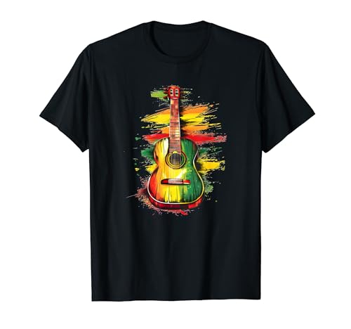 Rasta Vibes Reggae Guitar Acoustic Mastery T-Shirt