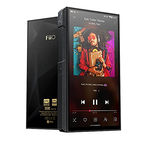 FiiO M11Plus Portable Android MP3/MP4 Player - High Resolution Audio, Bluetooth 5.0, DSD Lossless, 1000hrs Standby - For Home/Car Audio