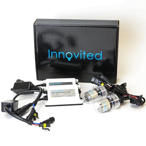 Innovited H11 H9 H8 6000K HID Xenon Bulb x 1 pair bundle with 2 x 55W Platinum Digital Ballast (Diamond White)