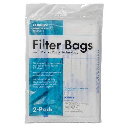 KIRBY Vacuum System Filter Bags with Micron Magic technology 2 Pack Part 205811